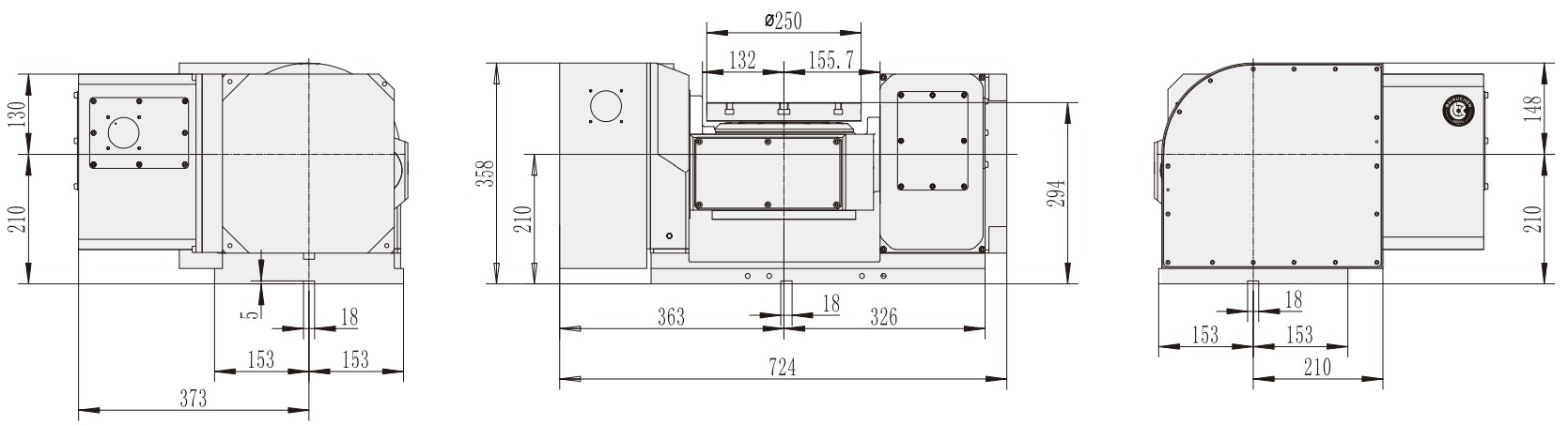 WT-S250 Machine Machining Center Parts Turntable Rotary Table for CNC Machinery Tariff-free Made in Vietnam