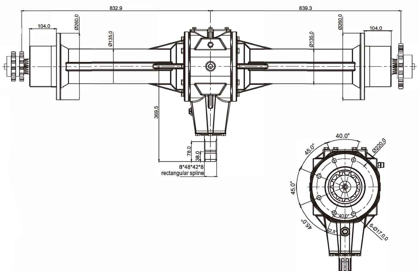 Agricultural Machinary Gear Drive Gearbox Speed Reducer for Round Baler and Harvester Tariff-free