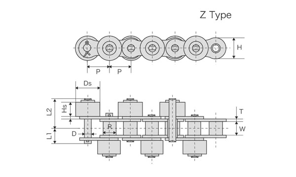 Tariff-free Industry Stainless Steel Conveyor Chains With Outboard Rollers Made in Vietnam