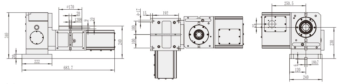 Vietnam Manufactory RT-170 CNC Machining Center Parts Used Milling Machine With Turntable Rotary Table Engine As Core Component