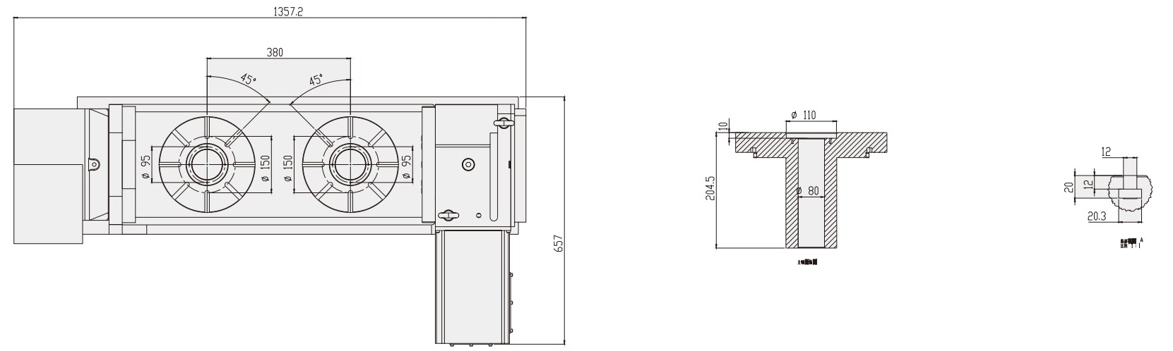 WT-S255-T2 Machine Machining Center Parts Turntable Rotary Table for CNC Machinery Tariff-free Made in Vietnam