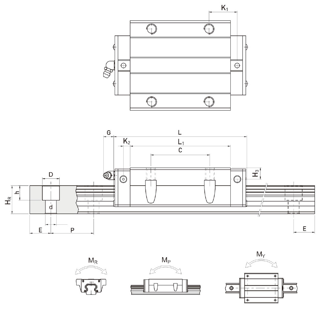 HGW-CA HGW-HA Series Linear Guideway Steel Guide Rail CNC Machine Tool Lathe Vietnam Bearing Motor Gear New Used