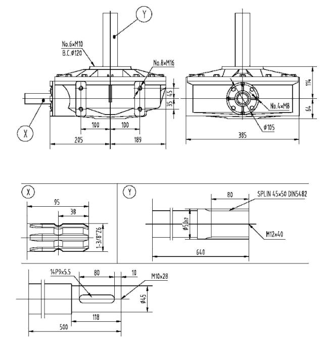 Agricultural 154 Series 26HP Gearbox for Shredder 7.75:1 Tariff-free