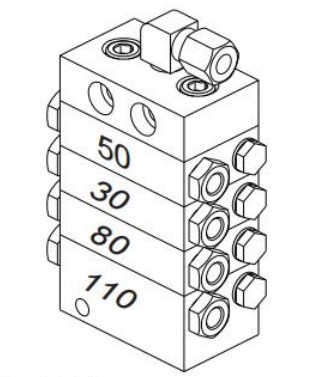 Vietnam Factory MX-F Valves Grease & Oil Progressive Piston Distributor for Agricultural Machinery Lubrication