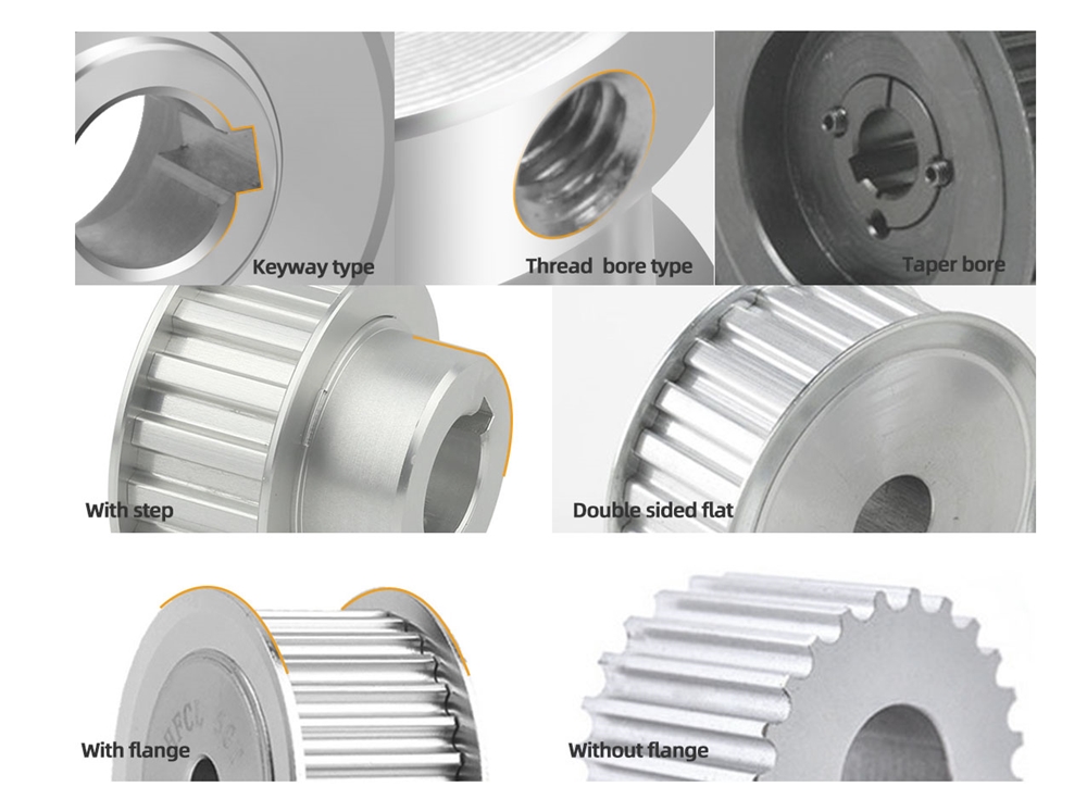 Vietnam Factory Custom Aluminum Cogged Pulley and Belt Tariff-free