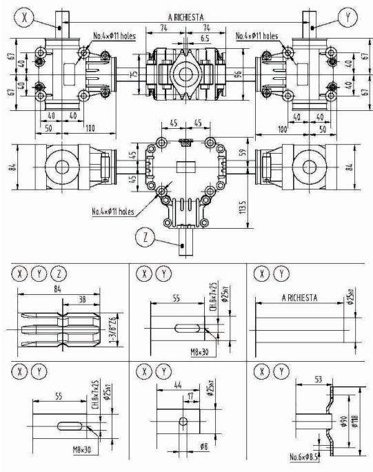 Agricultural EP012-010-012 Series 15HP Triple Line Gearbox for Fertilizer Spreader Made in Vietnam