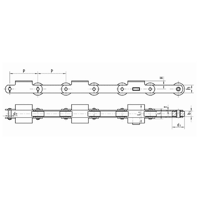 Tariff-free Metallurgy and Industry YB250 Conveyor Chain of Steel Sheet Made in Vietnam