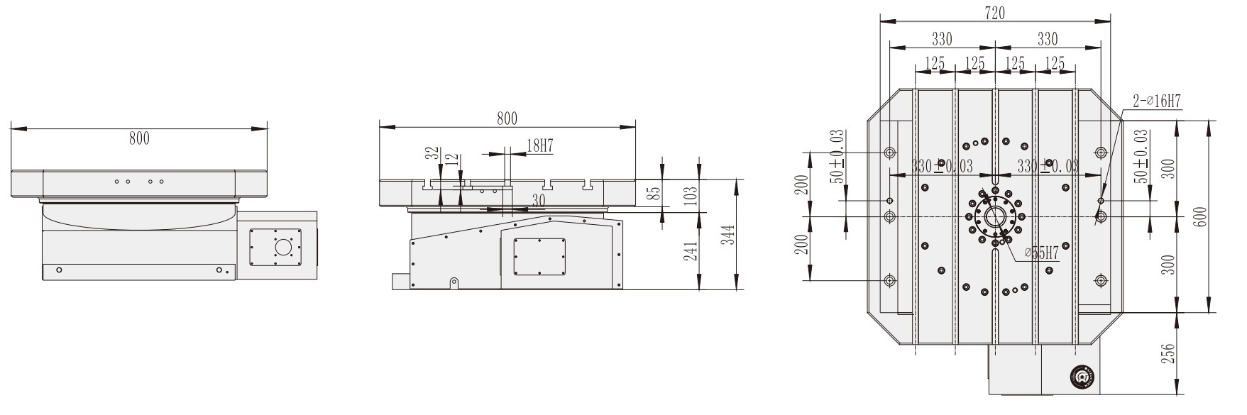Vietnam Manufactory WT-H800 CNC Machining Center Turntable Rotary Horizontal Tooth Table for Boring Machines Tariff-free