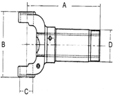 Vietnam Manufactory Drive Parts Universal Joint slip Yoke Sliding Shaft Tariff-free