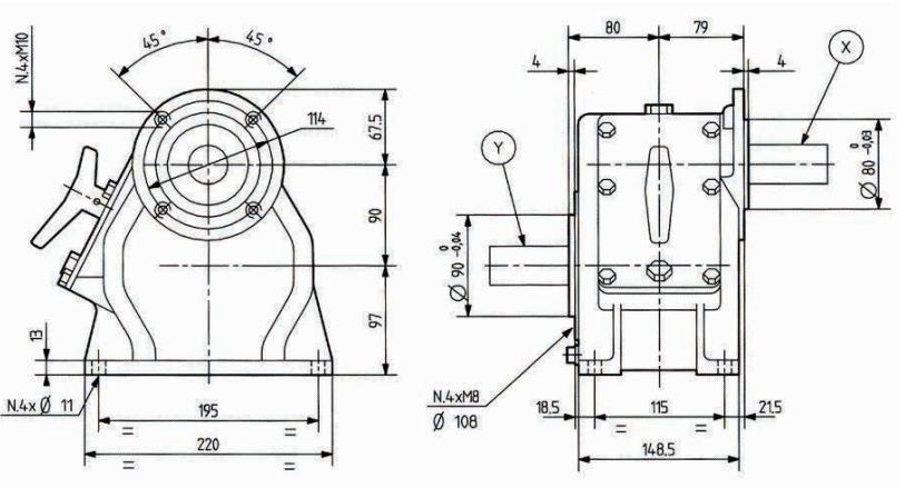 D727 Series 540rpm Agricultural Gearbox for Sprayer Made in Vietnam