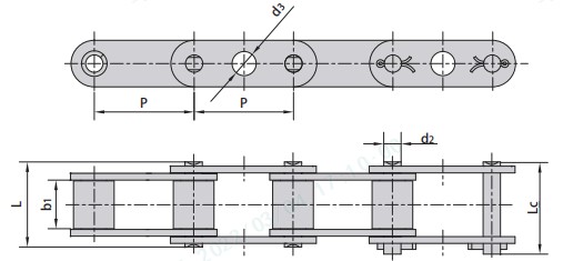 Tariff-free CA550GKF1 CA550GKF3 Agricultural Steel Conveyor CA550 Roller Chains With Attachment Made in Vietnam