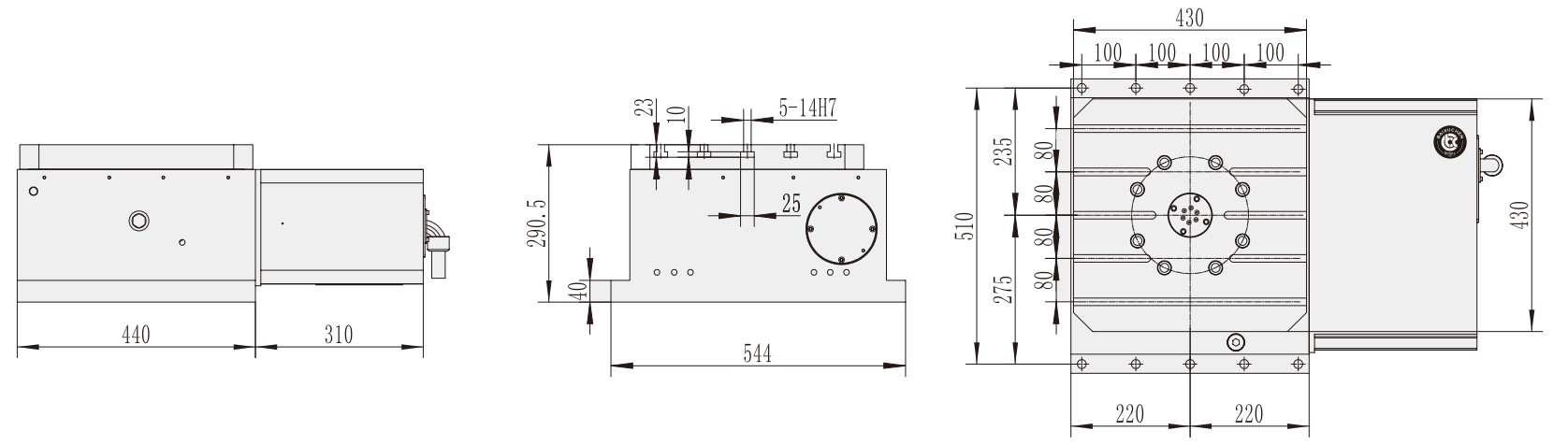WT-H430 Horizontal Micro-positioning Machine Machining Center Parts CNC Turntable Rotary Table Tariff-free Made in Vietnam