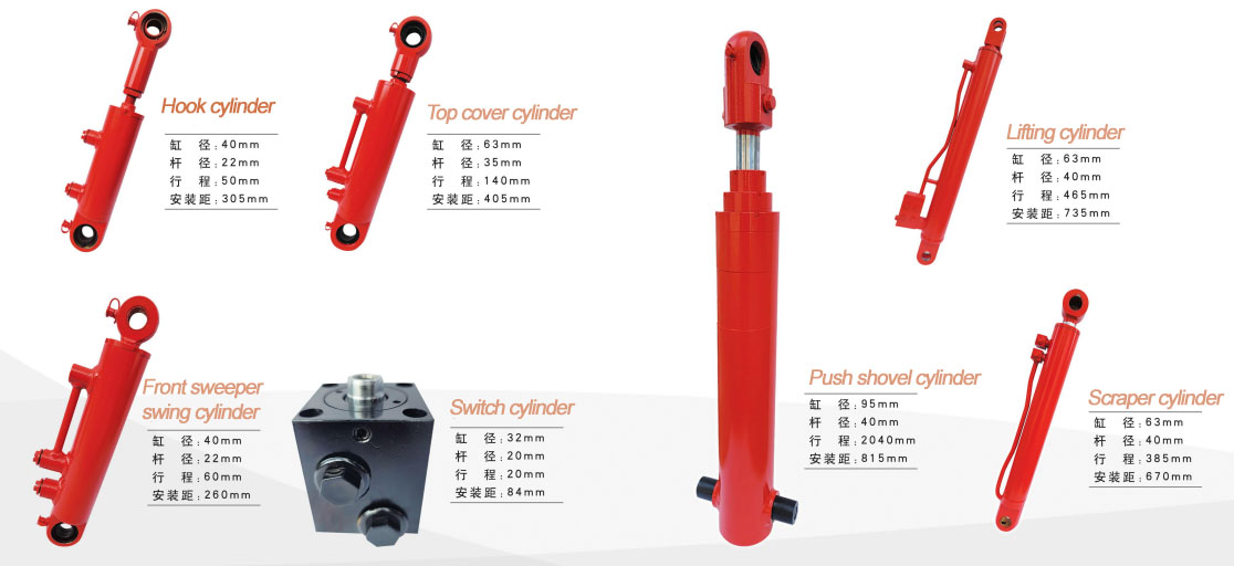 Vietnam Factory Sanitation Vehicle Front Sweeper Plate Swing Out Hydraulic Cylinder for Construction Machinery Tariff-free
