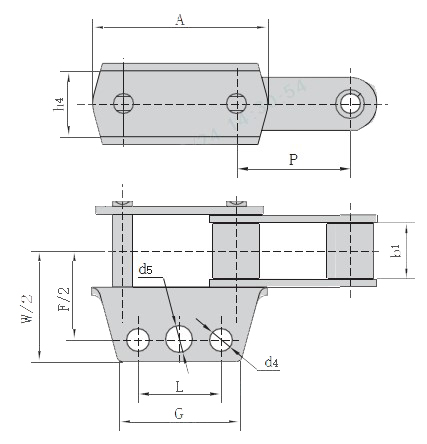 Tariff-free Agriculture Chain CA557F7 Steel Conveyor Chains With F7 Attachments Made in Vietnam