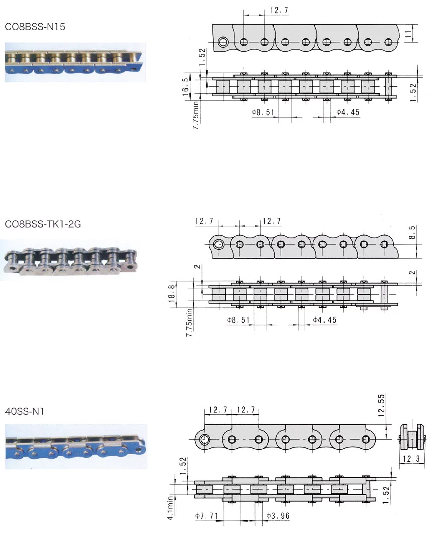 Tariff-free Transmission Stainless Steel Anti-bent Chains Made in Vietnam