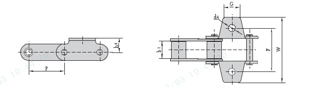 Vietnam-Made Steel Agricultural Transmission Chains CA557 CA550F2 CA550K1F1 CA550K1F2 CA550K25 CA557K1 CA550VK1 F2 Attachment