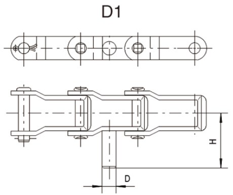 Tariff-free Guaranteed Quality Agricultural D1 Attachment 662 Steel Pintle Chains and Sprocket for Snow Remover Made in Vietnam