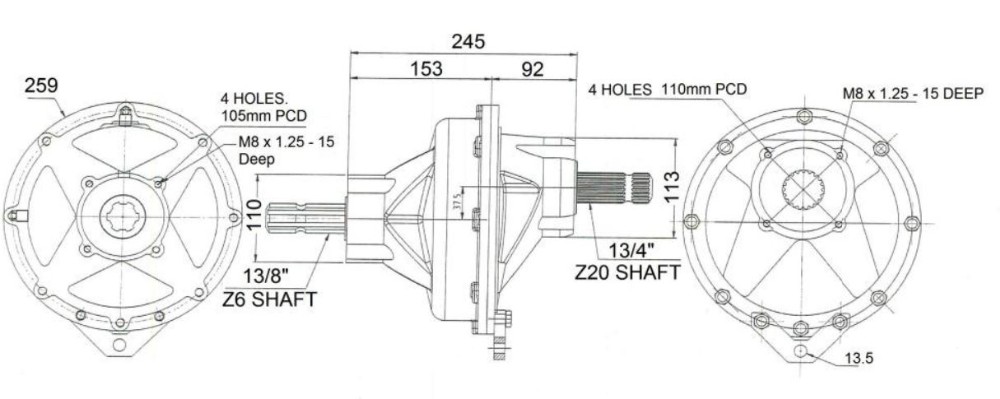 PTO SPEED REDUCER GEARBOX Made in Vietnam