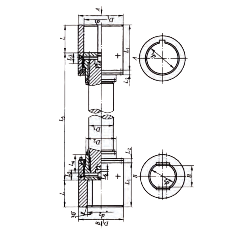 GCJ Type Flexible Drum Gear Coupling Steel Intermediate Shaft Tariff-Free OEM Customization Supported