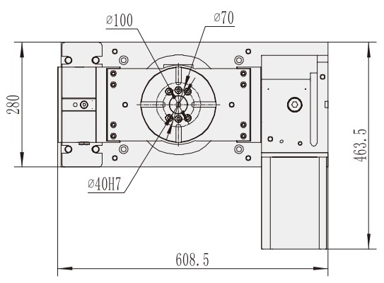 RTS-170 CNC Machining Center Turntable Rotary Table Milling Machine Parts Made in Vietnam Tariff-Free