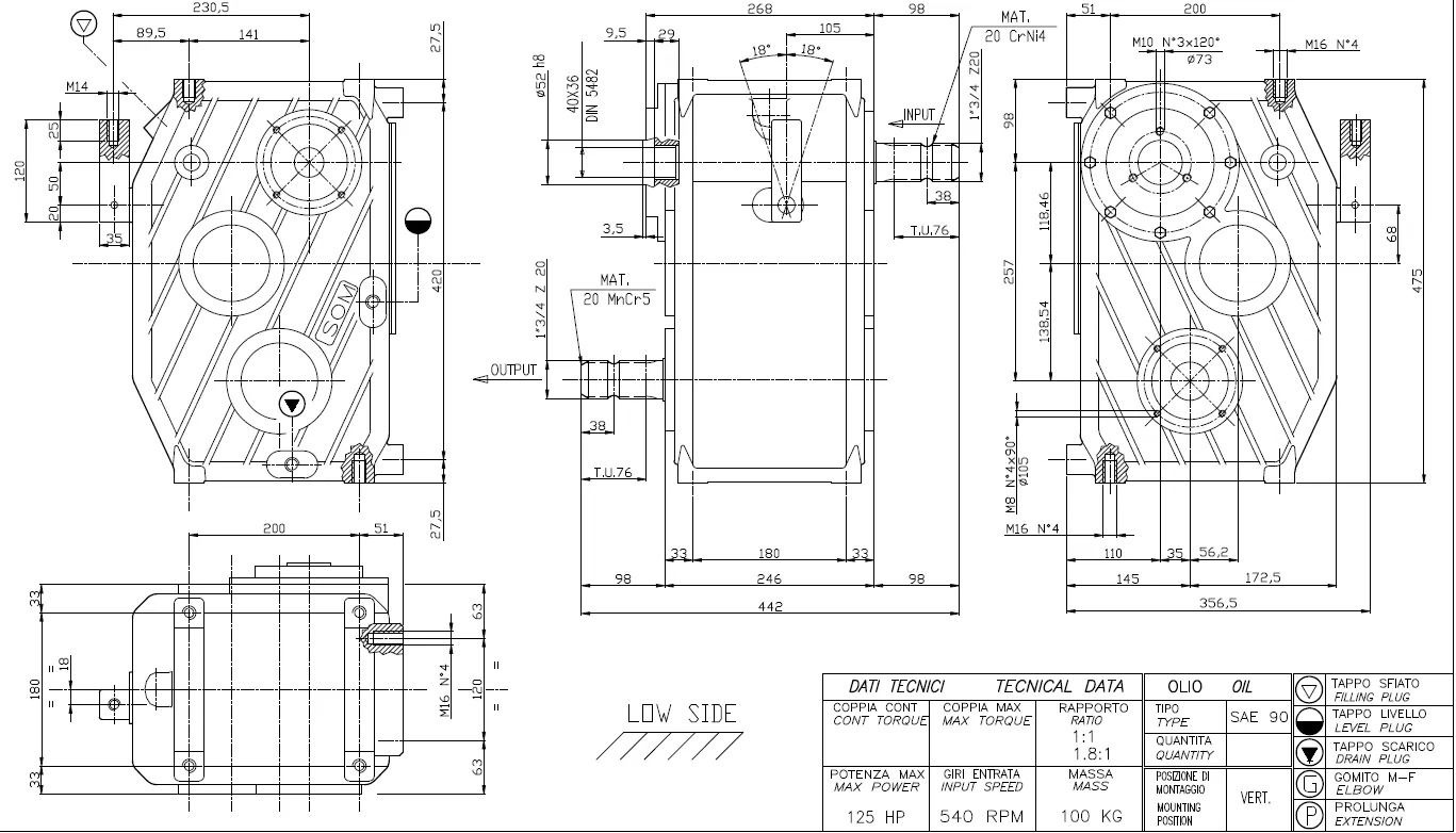 Comer Code C3A Feed Mixer Gearboxes 1:1 1,8:1 Speed Reducers Farm Industry Boat Tariff-Free Fertilizer Seeder Helical Gearing