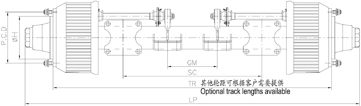 Germany Type Heavy Duty Steel Trailer Axle FA12F10.0 FA14F10.0 FA16F10.0 FA18F10.0 New and Tariff-Free for Sale
