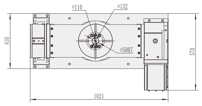 Vietnam RTS-255 5 Axis Machine Machining Center Parts Turntable Rotary Table for CNC Machinery Tariff-free