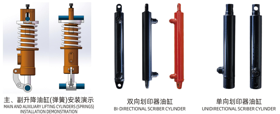 Vietnam Factory TGI-E30X155-285 Unidirection Scriber Hydraulic Cylinder for No Tillage Machine Seeder Tariff-free