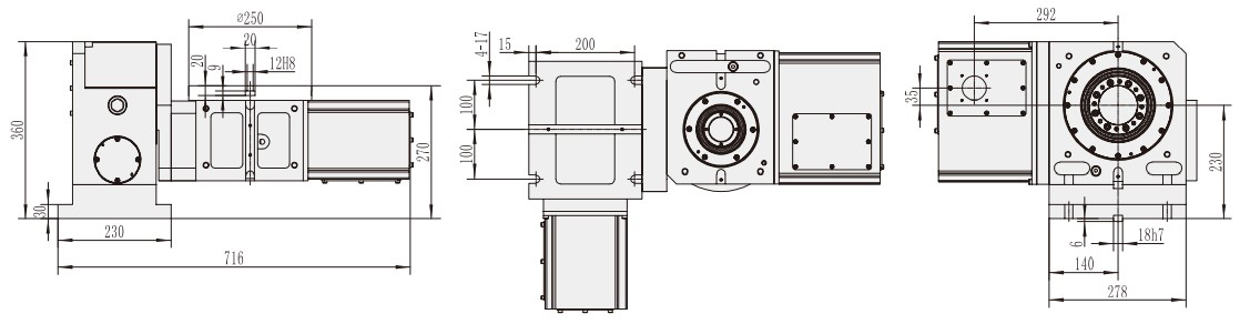 RT-250 Machine Machining Center Parts Turntable Rotary Table for CNC Machinery Vietnam Manufactory