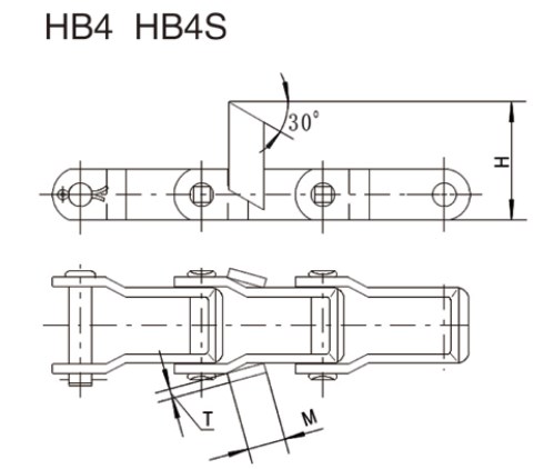 Agricultural Fertilizer Distributor 662 667H 667X Steel Pintle Chain and Sprockets With HB4 HB4S Attachment Made in Vietnam