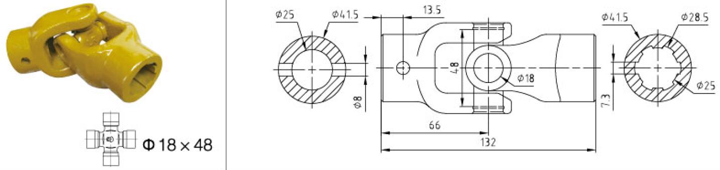 Vietnam  Good Quality Customized Pto Drive Part C10 Single Shaft Coupling for Sale Tariff-free