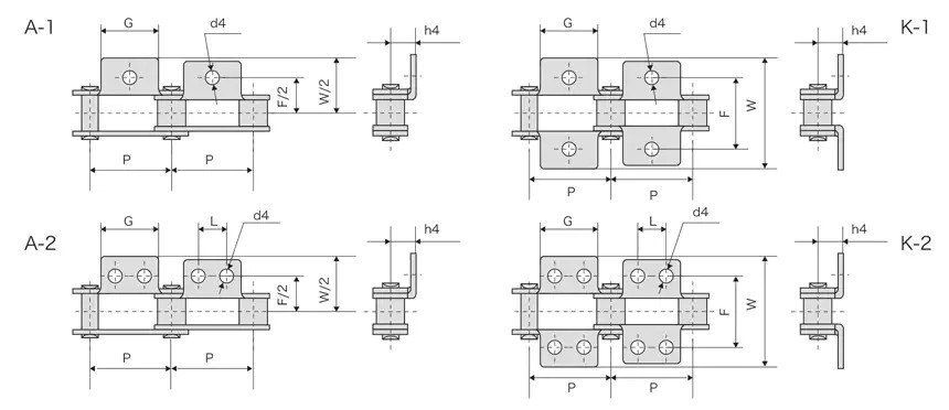 Tariff-free Transmission Stainless Steel Double Pitch Conveyor Chain With Attachments Made in Vietnam