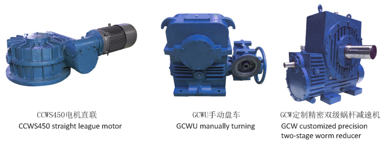 Vietnam Factory ODM Customizable GCW Series Double Stage Worm Gear Box Speed Reducer round Cyclind Design