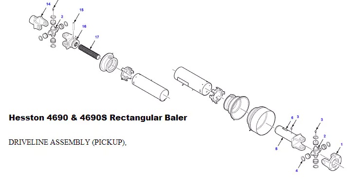 Vietnam Tariff-Free PTO Shaft for Balers 4690 4690S New Condition