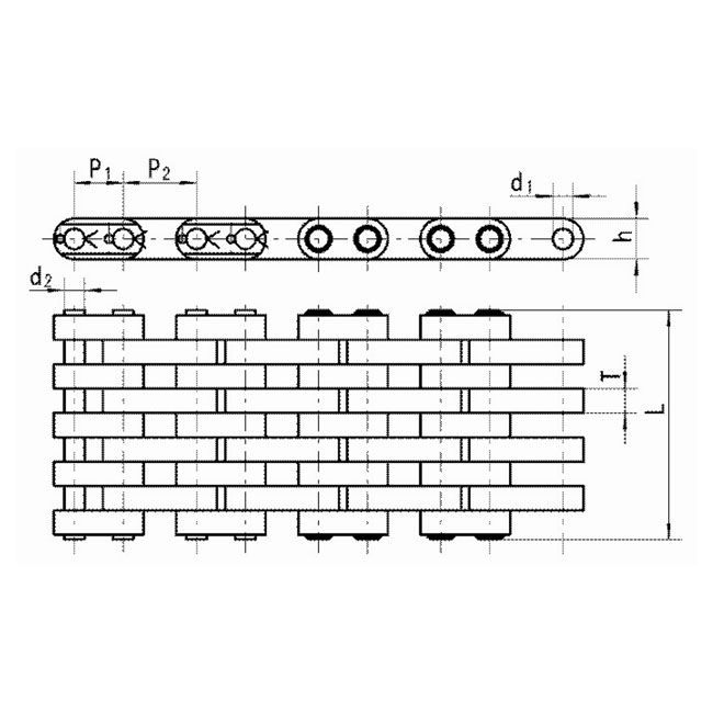 Tariff-free M-A3 Leaf Pin Chain for Metallurgy and Steel Industry Made in Vietnam
