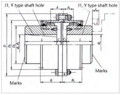 GBD Type Flexible Shaft Extension Drum Gear Coupling for Motor Made in Vietnam