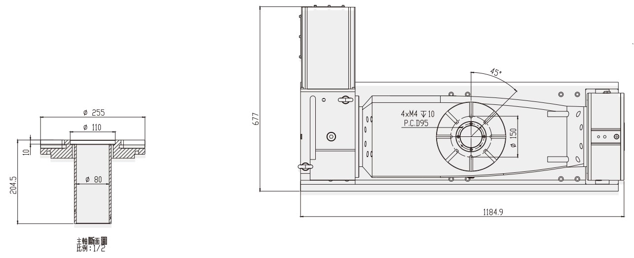 WT-SL255 Machine Machining Center Parts Turntable Rotary Table for CNC Machinery Vietnam Factory