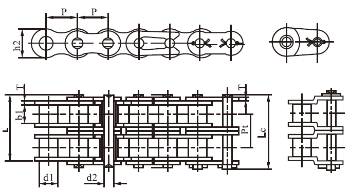 Tariff-free SS10B-2 B Series Stainless Short Pitch Precision Duplex Roller Chain  Made in Vietnam