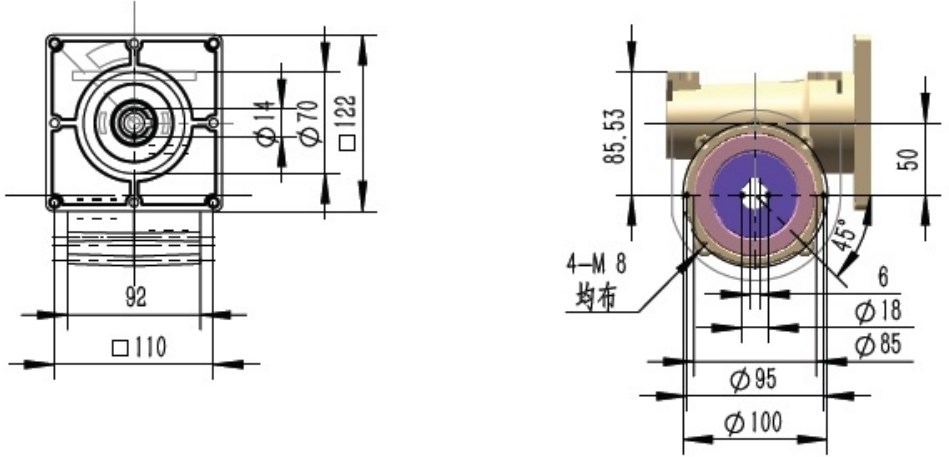 Vietnam Factory IP68 Stainless Steel Non Standard Gear Motor Reducer Worm Gearbox for Fountain and Irrigation Industry