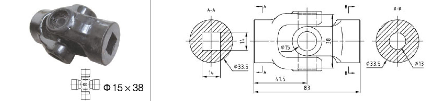 Vietnam  Good Quality Customized Pto Drive Part C3 Single Shaft Coupling for Sale Tariff-free