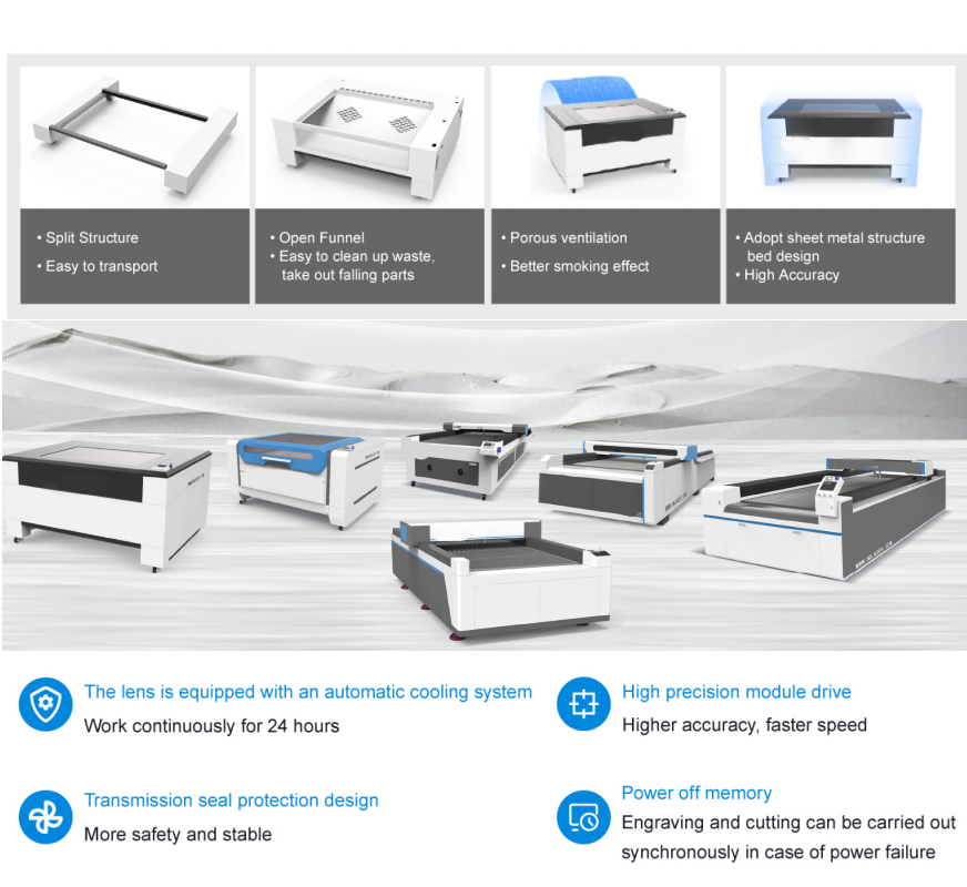 Hot Selling Cutter 9060 1390 1610 60W 80W 100W 130W Co2 Crystal Laser Engraving Machine Tariff-free