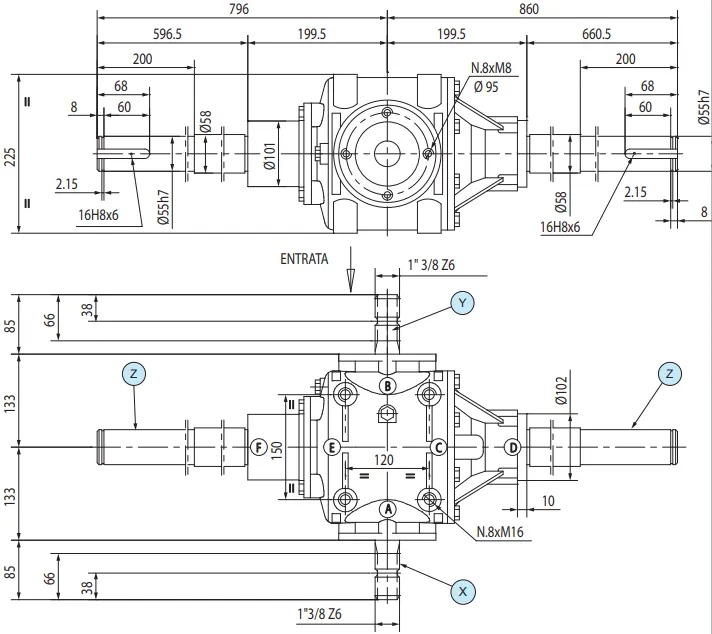 Agricultural Machinary Gear Drive Round Baler Gearbox Speed Reducer Replacement of Comer Code T-292E Tariff-free