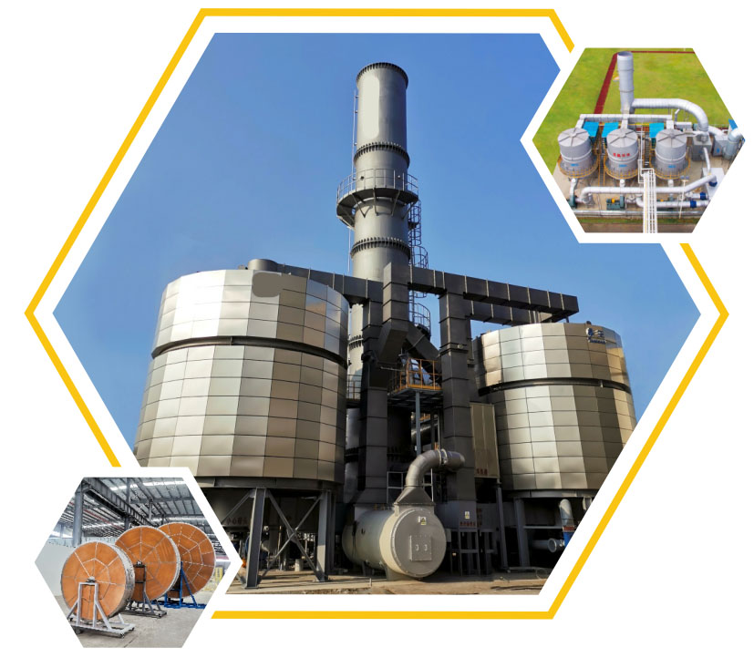 Waste VOCs Exhaust Gas Treatment RTO Regenerative Thermal Oxidizer for Film Coating SBS Industry Made in Vietnam