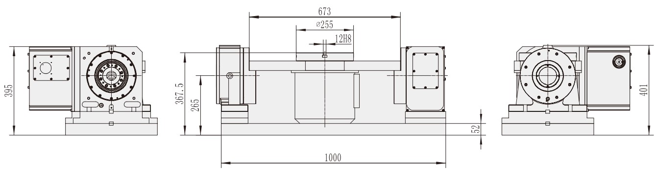Vietnam RTS-255 5 Axis Machine Machining Center Parts Turntable Rotary Table for CNC Machinery Tariff-free