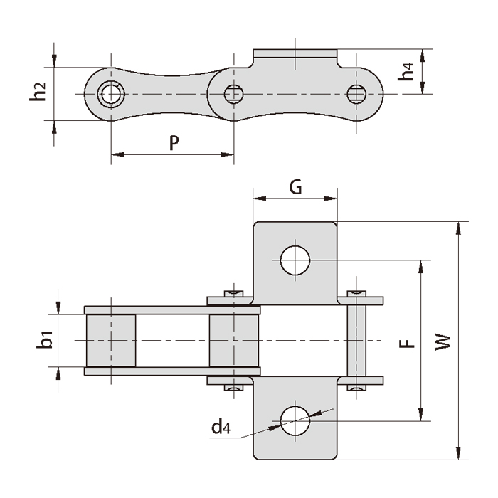 Tariff-free S Type S52LK1 55VK1 S42F2K1F1 S52LF1K1 Steel Agricultural Conveyor Roller Chains With K1 Attachment Made in Vietnam