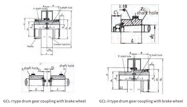 GCL Type Flexible Drum Gear Coupling With Brake Wheel Made in Vietnam
