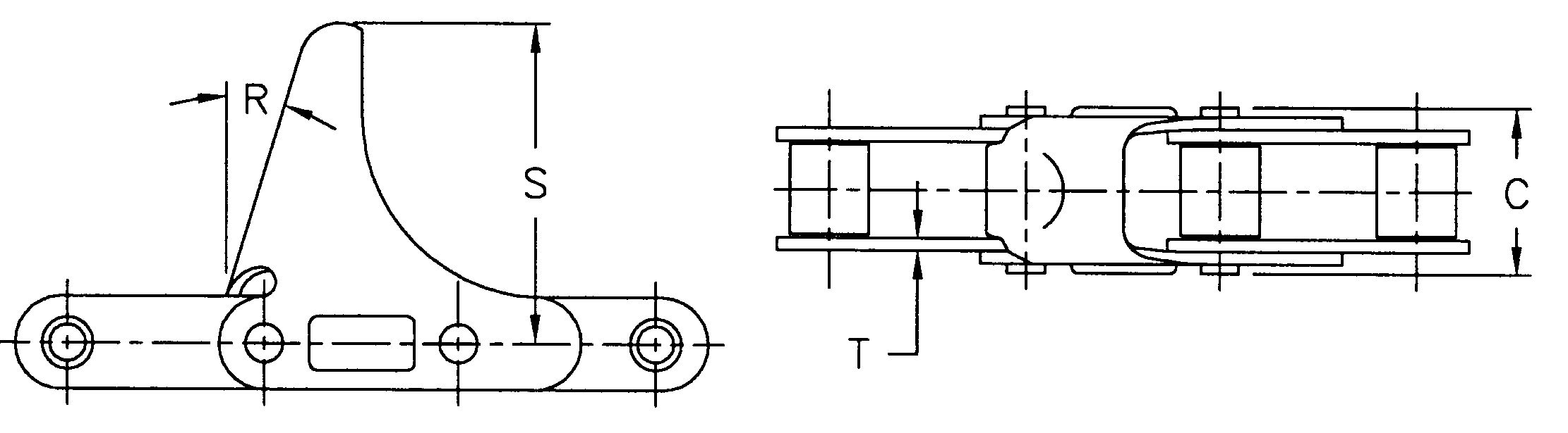 Factory CA555C6E Agricultural Steel Conveyor CA555 Roller Chains With C6E Attachment Made in Vietnam