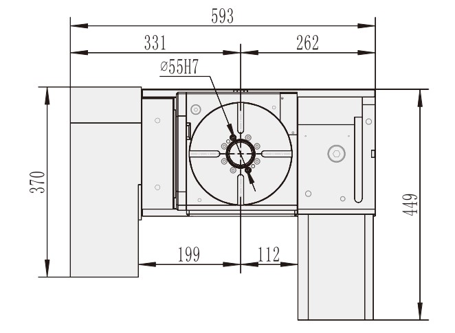 WT-S200 Machine Machining Center Parts Turntable Rotary Table for CNC Machinery Tariff-free Vietnam Factory