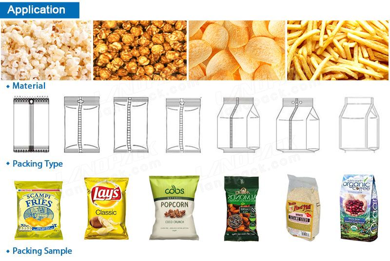 40bag/min/50bag/min Automatic Granule Packing Machine Food Biscuits Peanuts Melon Seeds Candy Made in Vietnam