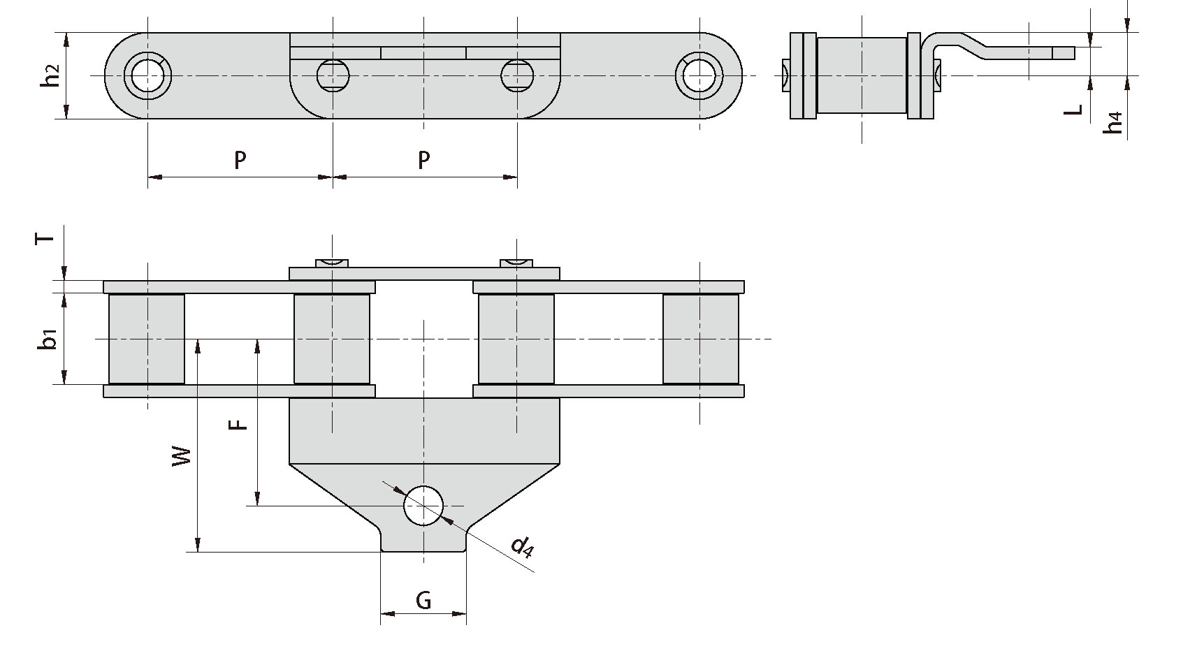 Factory CA550AH Agricultural Steel Conveyor CA550 Roller Chains With AH Attachment Made in Vietnam